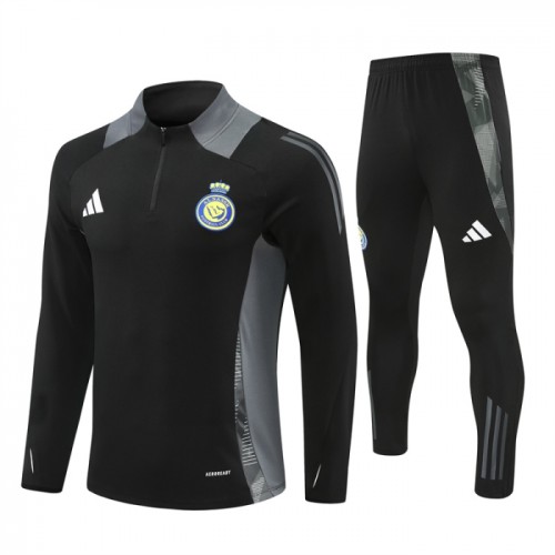 Al Nassr Sweatshirt Za Trening 2024-25 Četvrt-Zip Crna Al Nassr Sweatshirt Za Trening 2024-25 Četvrt-Zip Crna